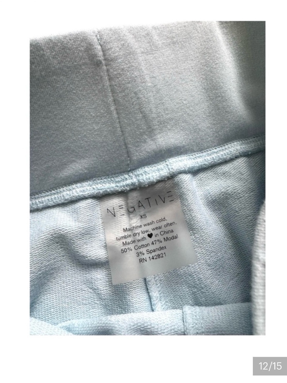 NEGATIVE | Club Pullover and Flare Pant Set in Glacier Blue, Size XS - Picture 11 of 11
